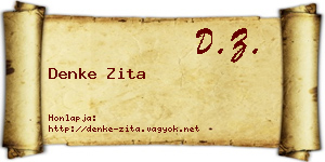 Denke Zita névjegykártya