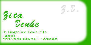 zita denke business card